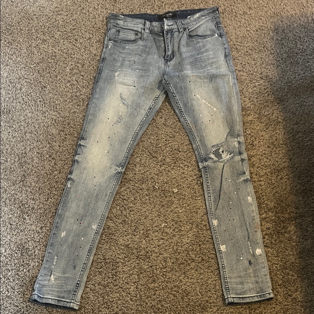 Distressed Light Wash Jeans